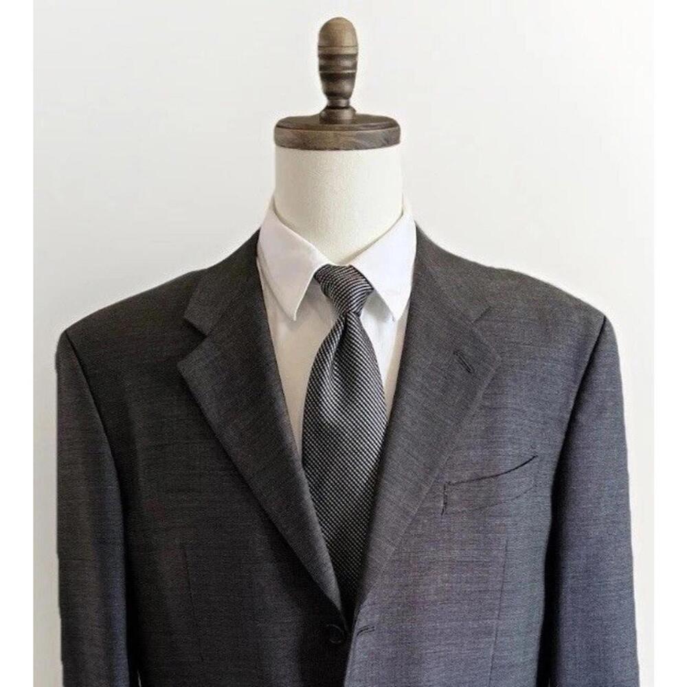 ARMANI COLLEZIONI DARK GREY PATTERN 42L MENS BLAZER MADE IN ITALY GREAT COND!!